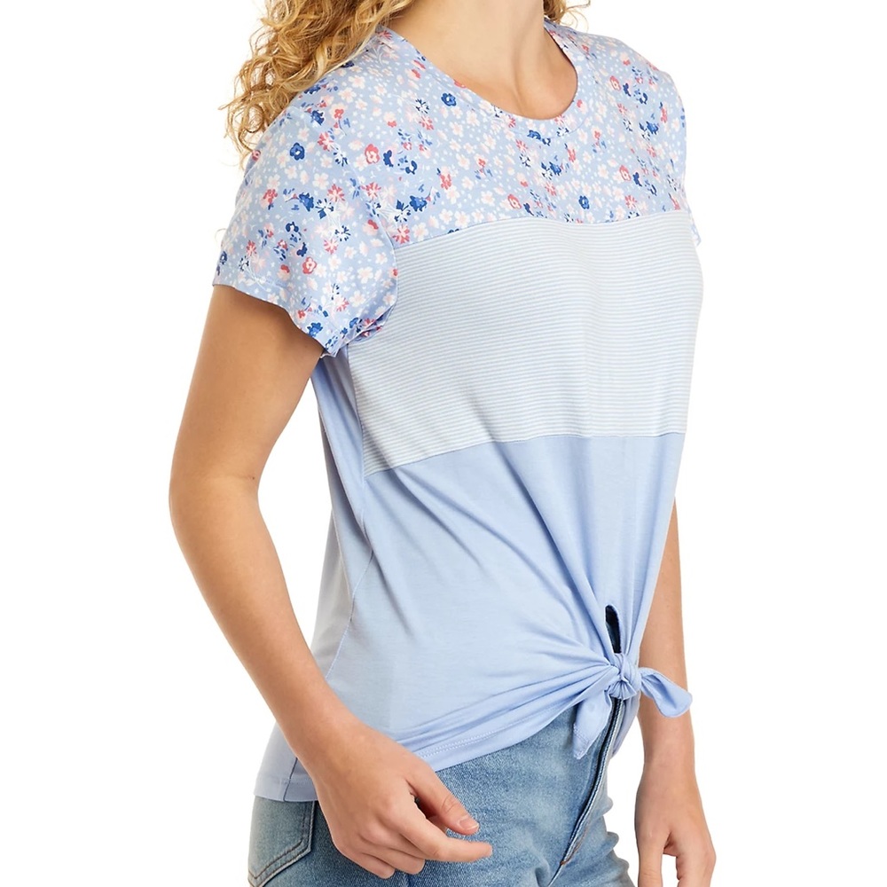 NWT Junior floral tops - sz. L